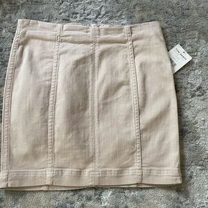 Cream Free People Pencil Skirt